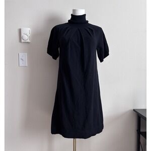 Minimalist Chic Theory WOOL Karina New Steady Sweater Dress Large Black